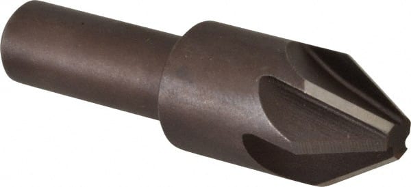 Keo - 3/4" Head Diam, 1/2" Shank Diam, 6 Flute 60° High Speed Steel Countersink - Eagle Tool & Supply