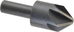 Keo - 1" Head Diam, 1/2" Shank Diam, 6 Flute 82° High Speed Steel Countersink - Bright Finish, 2-3/4" OAL, Single End, Straight Shank, Right Hand Cut - Eagle Tool & Supply