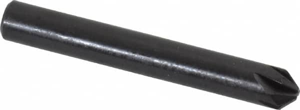 Keo - 3/16" Head Diam, 3/16" Shank Diam, 6 Flute 90° High Speed Steel Countersink - Eagle Tool & Supply