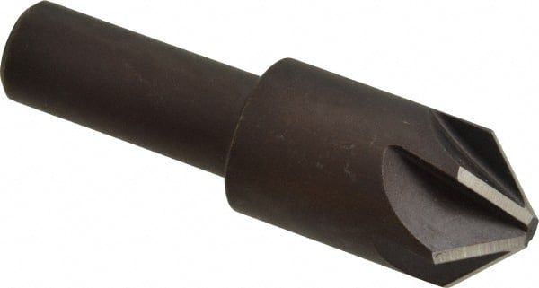 Keo - 3/4" Head Diam, 1/2" Shank Diam, 6 Flute 90° High Speed Steel Countersink - Eagle Tool & Supply