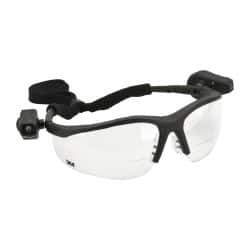 3M - +2.5, Clear Lenses, Anti-Fog, Framed Magnifying Safety Glasses - UV Protection, Adjustable Temples, Gray Plastic Frame, ANSI Z87.1-2010 - Eagle Tool & Supply