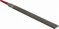 Simonds File - 6" Long, Second Cut, Half Round American-Pattern File - Double Cut, Tang - Eagle Tool & Supply