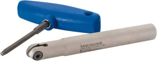 Iscar - 5/8" Cut Diam, 5/8" Shank Diam, 5.1" OAL, Indexable Ball Nose End Mill - 1.4" Head Length, Straight Shank, HCM D.62 Toolholder, HBF D.62, HBR D.62, HCR D.62 Insert - Eagle Tool & Supply