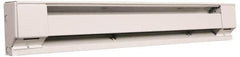 Marley - 48" Long, 277 Volt, 1000 Watt, 3413 BTU, Electric Baseboard Heater - Copper Element, Aluminum Fins, White - Eagle Tool & Supply