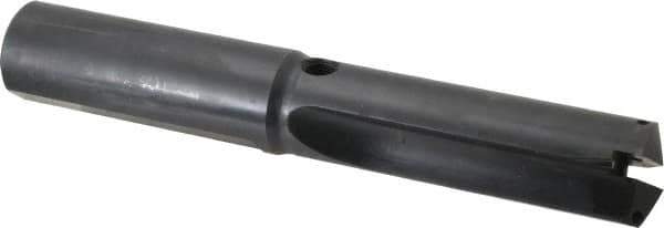 Allied Machine and Engineering - Series 2.5, 1-3/16 to 1-3/8" Diam, 1-1/4" Diam Straight Shank, Straight Flute Spade Drill - 3-3/8" Max Depth, 4-41/64" Body Length, 8" OAL, Short Length, Through Coolant - Eagle Tool & Supply