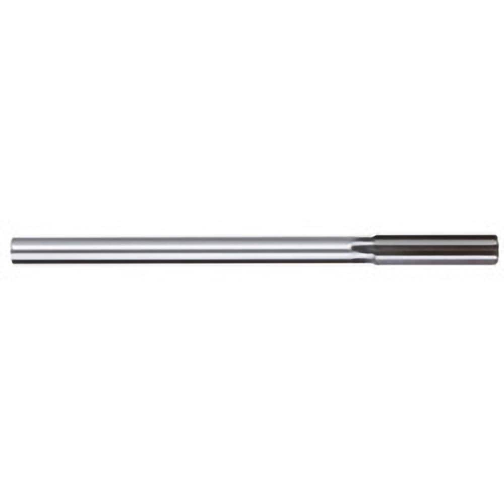 Chucking Reamer: 0.384″ Dia, 7″ OAL, 1-3/4″ Flute Length, Straight Shank, High Speed Steel 6 Flute