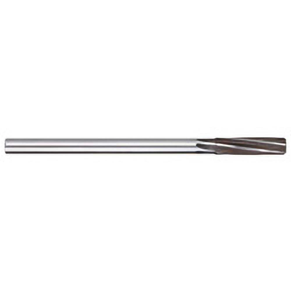 Chucking Reamer: 0.2055″ Dia, 5″ OAL, 1-1/4″ Flute Length, Straight Shank, High Speed Steel 6 Flute