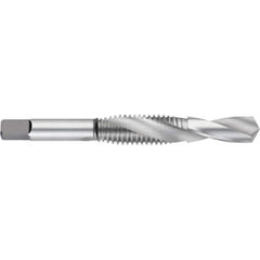 Titan USA - Combination Drill & Taps; Thread Size (Inch): #10-24 ; Drill Size (Decimal Inch): 0.1540 ; Class of Fit: 2B ; Thread Limit: H3 ; Number of Flutes: 2 ; Drill Length (Inch): 7/16 - Exact Industrial Supply
