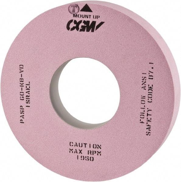 Camel Grinding Wheels - 16" Diam x 5" Hole x 1-1/2" Wide Centerless & Cylindrical Grinding Wheel - 60 Grit, Aluminum Oxide, Type 1, Vitrified Bond, No Recess - Eagle Tool & Supply