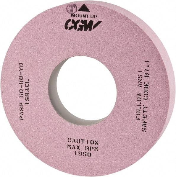 Camel Grinding Wheels - 16" Diam x 8" Hole x 1-1/2" Wide Centerless & Cylindrical Grinding Wheel - 60 Grit, Aluminum Oxide, Type 1, Vitrified Bond, No Recess - Eagle Tool & Supply