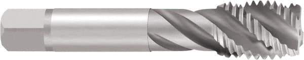 Emuge - #6-40 UNF 3 Flute 2B Bottoming Spiral Flute Tap - Cobalt, Bright Finish, 2" OAL, Right Hand Flute, Right Hand Thread, Series Enorm - Exact Industrial Supply
