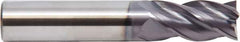 M.A. Ford - 1", 4 Flute, Solid Carbide, 0.06" Corner Radius End Mill - 4" OAL, 1-1/2" LOC - Eagle Tool & Supply