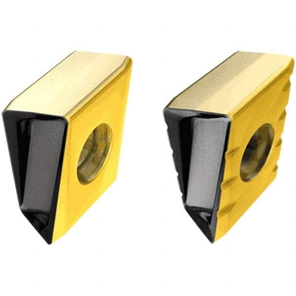 Iscar - T490 LNHT160708 Grade IC810 Carbide Milling Insert - AlTiN/TiN Finish, 0.626" Thick, 0.8mm Corner Radius - Eagle Tool & Supply
