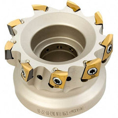 Iscar - 7 Inserts, 3" Cut Diam, 1" Arbor Diam, 0.551" Max Depth of Cut, Indexable Square-Shoulder Face Mill - 0/90° Lead Angle, 2" High, T290 LN.T 1506 Insert Compatibility, Through Coolant, Series SumoMill - Eagle Tool & Supply