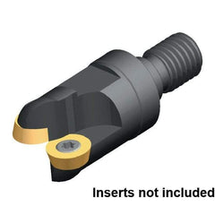 Kennametal - 25mm Cutting Diam, 63/64" Max Depth of Cut, Modular Connection Indexable Copy End Mill - 2 Inserts, RD.X 1003.. Insert - Eagle Tool & Supply