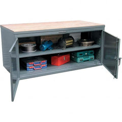 Strong Hold - Stationary Work Benches, Tables Type: Work Bench Top Material: Maple work surface 1-3/4" thick - Eagle Tool & Supply