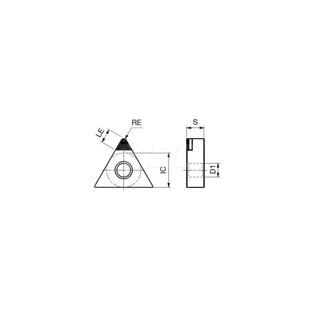 Turning Insert:  TNGA331-DIA DX140,  Polycrystalline Diamond Uncoated Finish,  Neutral,  3/8″ Inscribed Circle,  0.0160″ Corner Radius,  60.0 &deg N/A Triangle,  Series  TNGA