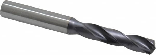 Kennametal - 8.8011mm 140° Spiral Flute Solid Carbide Screw Machine Drill Bit - Eagle Tool & Supply