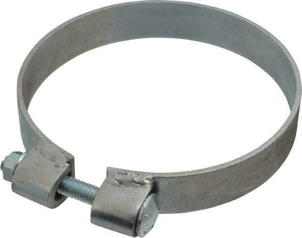 Made in USA - 5.67" ID, Steel Zinc Plated BCE Band Style Clamp - 0.12" Thick, 5-1/2" Hose - Eagle Tool & Supply