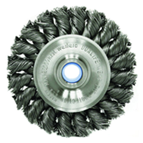 ‎3″ Diameter-3/8″-1/2″ Arbor Hole - Knot Twist Steel Wire Straight Wheel - Eagle Tool & Supply