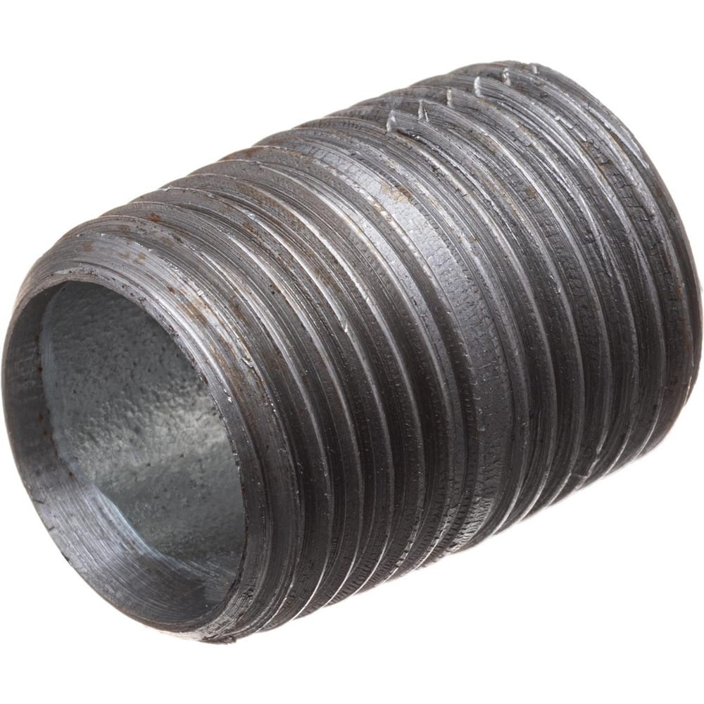 Galvanized Pipe Nipples & Pipe; Pipe Size: 0.3750 in; Thread Style: Fully Threaded; Schedule: 40; Material: Steel; Length (Inch): 1.00; Construction: Welded; Lead Free: No; Standards:  ™ASTM A53; ASTM ™A733;  ™ASME ™B1.20.1; Minimum Order Quantity: Steel;