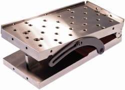 Suburban Tool - 4" Long x 4" Wide x 3-1/8" High, Compound Precision Steel Sine Plate - Square to within 0.0002", 0.0002 (C1), 0.0002 (C2)" Tolerance, 3/8-16 Hole - Eagle Tool & Supply