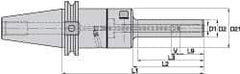 Kennametal - CAT40 Taper Shank, 20.07mm Hole Diam, Hydraulic Tool Holder/Chuck - 27.5mm Nose Diam, 170mm Projection, 41mm Clamp Depth, 15,000 RPM, Through Coolant - Exact Industrial Supply