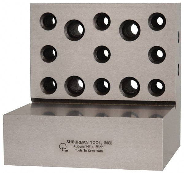 Suburban Tool - 4" Wide x 4" Deep x 4" High Steel Precision-Ground Angle Plate - Eagle Tool & Supply