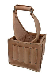 CLC - 17 Pocket Natural Leather Tool Tote - 8" Wide - Eagle Tool & Supply