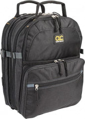 CLC - 75 Pocket Black Ballistic Polyester Backpack Tool Bag - 13" Wide x 13" Deep x 9" High - Eagle Tool & Supply