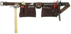 CLC - 29 to 46" Waist Tool Belt - 12 Pocket, 2" Wide, Brown, Leather - Eagle Tool & Supply