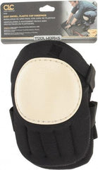 CLC - Size Universal, Hook & Loop Straps, Hard Protective Cap, Knee Pad - Foam Padding, Black, 2 Straps, Hard Plastic Cover - Eagle Tool & Supply