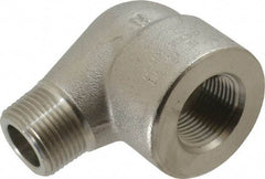 Merit Brass - 3/4" Grade 304/304L Stainless Steel Pipe 90° Street Elbow - FNPT x MNPT End Connections, 3,000 psi - Eagle Tool & Supply