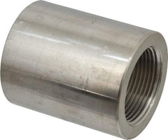 Merit Brass - 1-1/4" Grade 304/304L Stainless Steel Pipe Coupling - FNPT x FNPT End Connections, 3,000 psi - Eagle Tool & Supply
