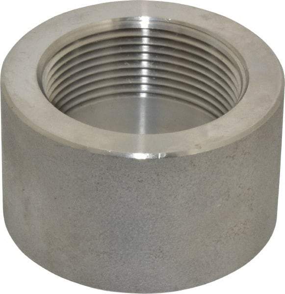 Merit Brass - 1-1/2" Grade 304/304L Stainless Steel Pipe Half Coupling - FNPT End Connections, 3,000 psi - Eagle Tool & Supply