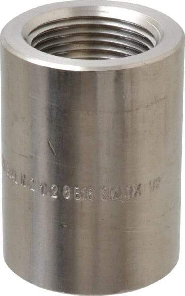 Merit Brass - 1 x 1/2" Grade 304/304L Stainless Steel Pipe Reducer Coupling - FNPT x FNPT End Connections, 3,000 psi - Eagle Tool & Supply