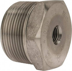 Merit Brass - 1-1/2 x 1/4" Grade 304/304L Stainless Steel Pipe Hex Bushing - MNPT x FNPT End Connections, 3,000 psi - Eagle Tool & Supply
