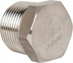 Value Collection - 1" Grade 304/304L Stainless Steel Pipe Hex Head Plug - MNPT End Connections, 3,000 psi - Eagle Tool & Supply