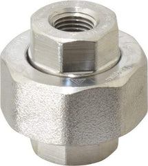 Value Collection - 1/4" Grade 304/304L Stainless Steel Pipe Union - FNPT x FNPT End Connections, 3,000 psi - Eagle Tool & Supply