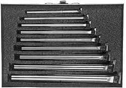 Everede Tool - 3/8" Min Diam Smallest Bar, 1" Min Diam Largest Bar, Alloy Steel Indexable Boring Bar Set - 7, 8-1/4, 9-1/2, 10, 12" Max Bore Depth - Eagle Tool & Supply