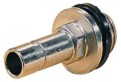 Norgren - 1/4 BSPP Nickel Plated Brass Push-to-Connect Tube Male Stem Connector - 260 Max psi, Stem to Male Connection, Nitrile O-Ring, 0 to 175°F Working Temp - Eagle Tool & Supply