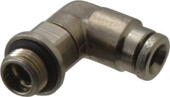 Norgren - 5mm Outside Diam, 1/8 BSPP, Nickel Plated Brass Push-to-Connect Tube Male Swivel Elbow - 260 Max psi, Tube to Male BSPP Connection, Nitrile O-Ring - Eagle Tool & Supply