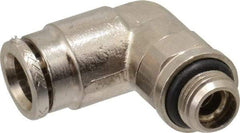 Norgren - 8mm Outside Diam, 1/8 BSPP, Nickel Plated Brass Push-to-Connect Tube Male Swivel Elbow - 260 Max psi, Tube to Male BSPP Connection, Nitrile O-Ring - Eagle Tool & Supply