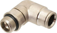 Norgren - 12mm Outside Diam, 3/8 BSPP, Nickel Plated Brass Push-to-Connect Tube Male Swivel Elbow - 260 Max psi, Tube to Male BSPP Connection, Nitrile O-Ring - Eagle Tool & Supply