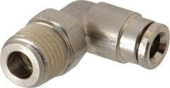 Norgren - 6mm Outside Diam, 1/4 BSPT, Nickel Plated Brass Push-to-Connect Tube Male Swivel Elbow - 260 Max psi, Tube to Male BSPT Connection, Nitrile O-Ring - Eagle Tool & Supply