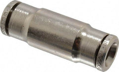 Norgren - 6mm Outside Diam, Nickel Plated Brass Push-to-Connect Tube Union - 260 Max psi, Tube to Tube Connection, Nitrile O-Ring - Eagle Tool & Supply
