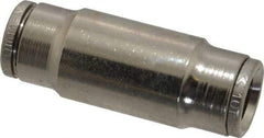 Norgren - 10mm Outside Diam, Nickel Plated Brass Push-to-Connect Tube Union - 260 Max psi, Tube to Tube Connection, Nitrile O-Ring - Eagle Tool & Supply