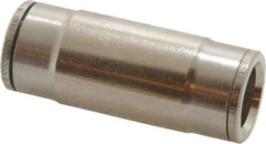 Norgren - 14mm Outside Diam, Nickel Plated Brass Push-to-Connect Tube Union - 260 Max psi, Tube to Tube Connection, Nitrile O-Ring - Eagle Tool & Supply