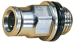 Norgren - 5mm Outside Diam, 1/4 BSPP, Nickel Plated Brass Push-to-Connect Tube Male Connector - 260 Max psi, Tube to Male BSPP Connection, Nitrile O-Ring - Eagle Tool & Supply