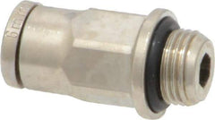 Norgren - 6mm Outside Diam, 1/8 BSPP, Nickel Plated Brass Push-to-Connect Tube Male Connector - 260 Max psi, Tube to Male BSPP Connection, Nitrile O-Ring - Eagle Tool & Supply